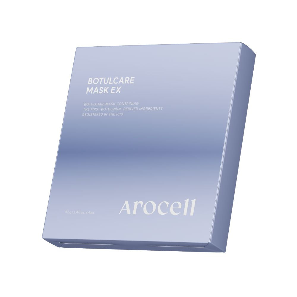 AROCELL OFFICIAL Botulcare Mask EX 4 Facial Sheet Microcurrent Masks – Moisturizing Hydrating Elasticity Boosting Pore Minimizing Korean Skincare with Hyaluronic Acid & Panthenol
