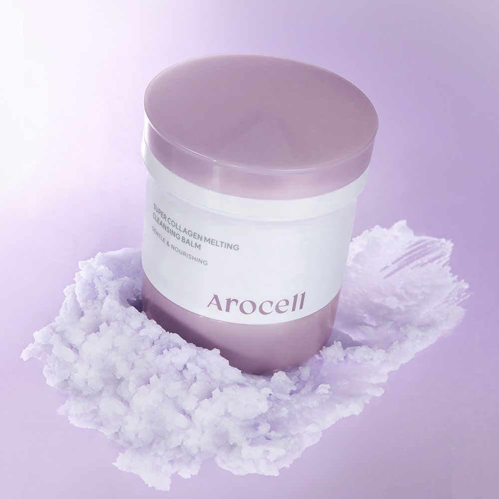 AROCELL Super Collagen Melting Balm 3.53oz – Korean Makeup Remover Balm for Blackhead Care, Deep Pore Care with Peptides & Collagen Hydration, Nourishing Daily Face Wash Skincare