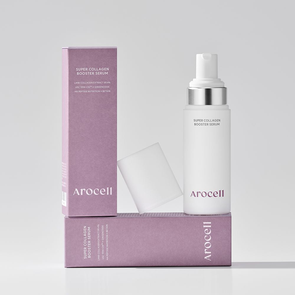 AROCELL Super Collagen Booster Bubble Serum 70ml–Korean Face Serum Anti Aging Collagen Peptide, Firming Hydrating Wrinkle Care, Elasticity Boosting, Pore Minimizing, Lightweight Non Sticky Essence