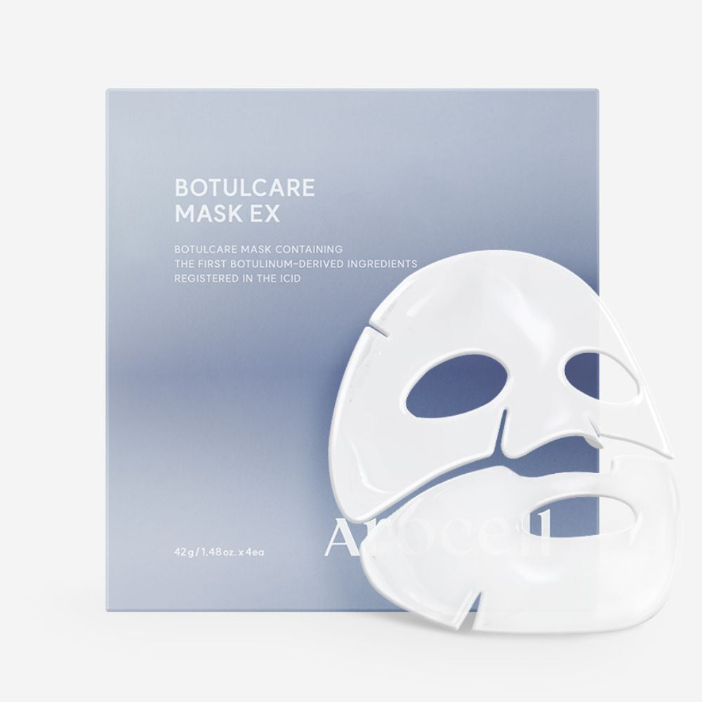 AROCELL OFFICIAL Botulcare Mask EX 4 Facial Sheet Microcurrent Masks – Moisturizing Hydrating Elasticity Boosting Pore Minimizing Korean Skincare with Hyaluronic Acid & Panthenol