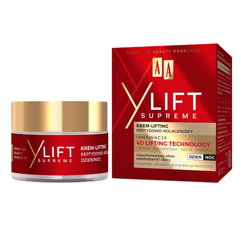 AA Y LIFT CREAM- 4D Technology Lifting Face Cream. Anti Wrinkle. 5 Advanced Peptides+ Vegan Collagen+ Hyaluronic Acid. Firm the skin. Improves elasticity and skin tone