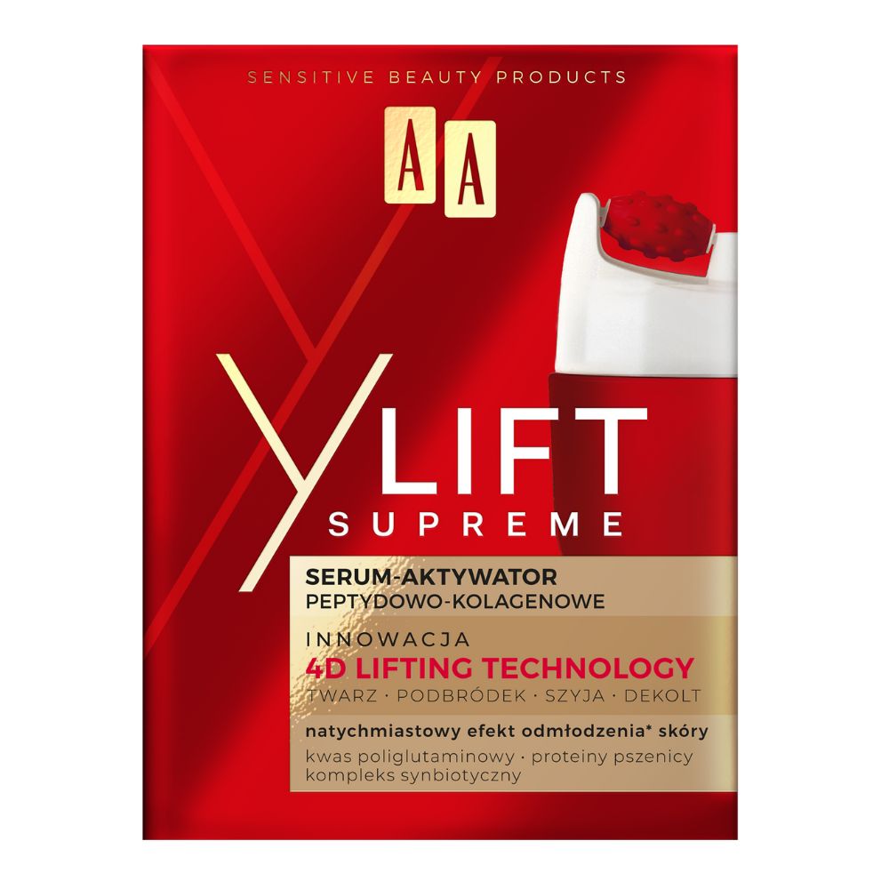 AA Y LIFT SERUM ACTIVATOR-4D Technology Lifting Serum- 5 Peptides-Rolling Activator to stimulate lifting for better absorption