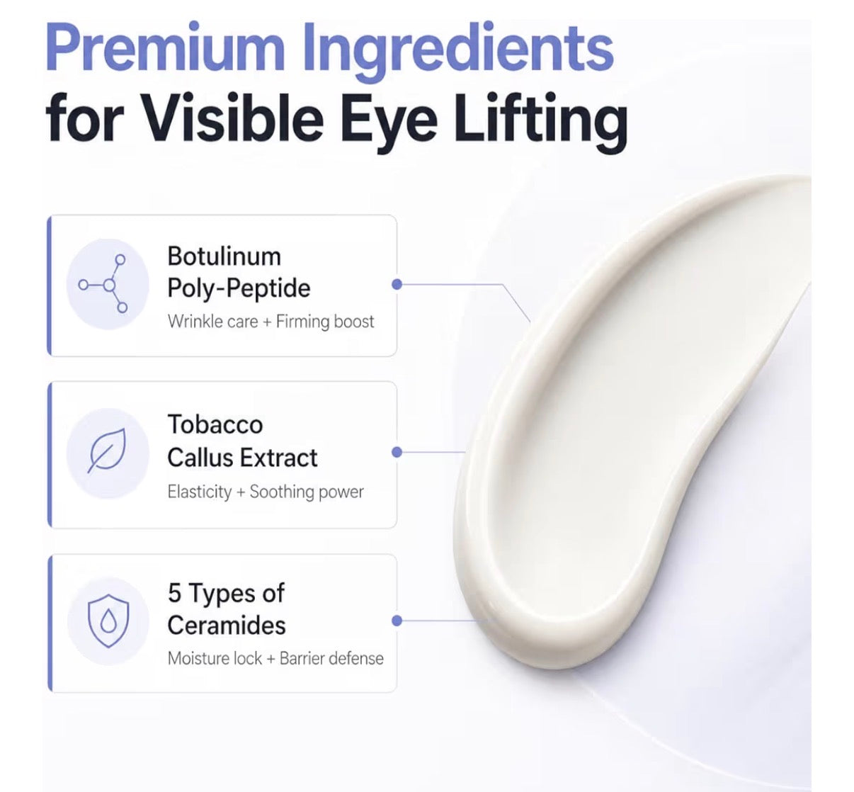 AROCELL Wrinkle Eye Cream– 12000 Vibrations/min Eye Cream with Collagen & Galvanic Care, Hydrating Moisturizing, Elasticity Boosting