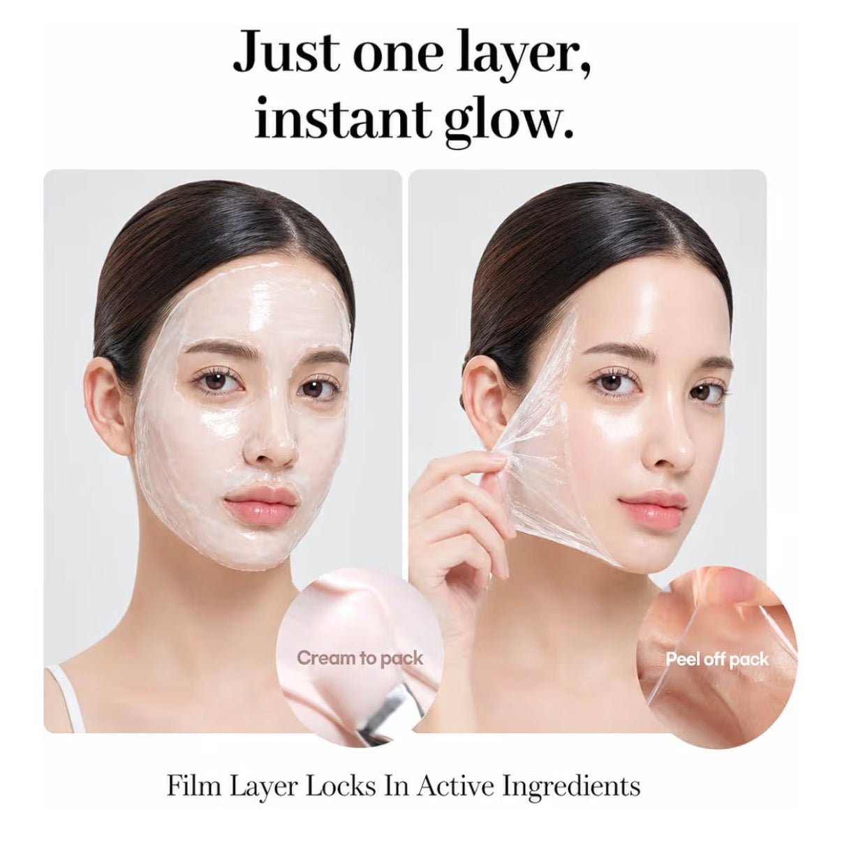 AROCELL Super Collagen Wrapping Facial Mask 50g – Korean Peel Off Face Mask Pack with Collagen Film Care | Hydrating, Firming & Elasticity Boosting Exfoliating Skincare