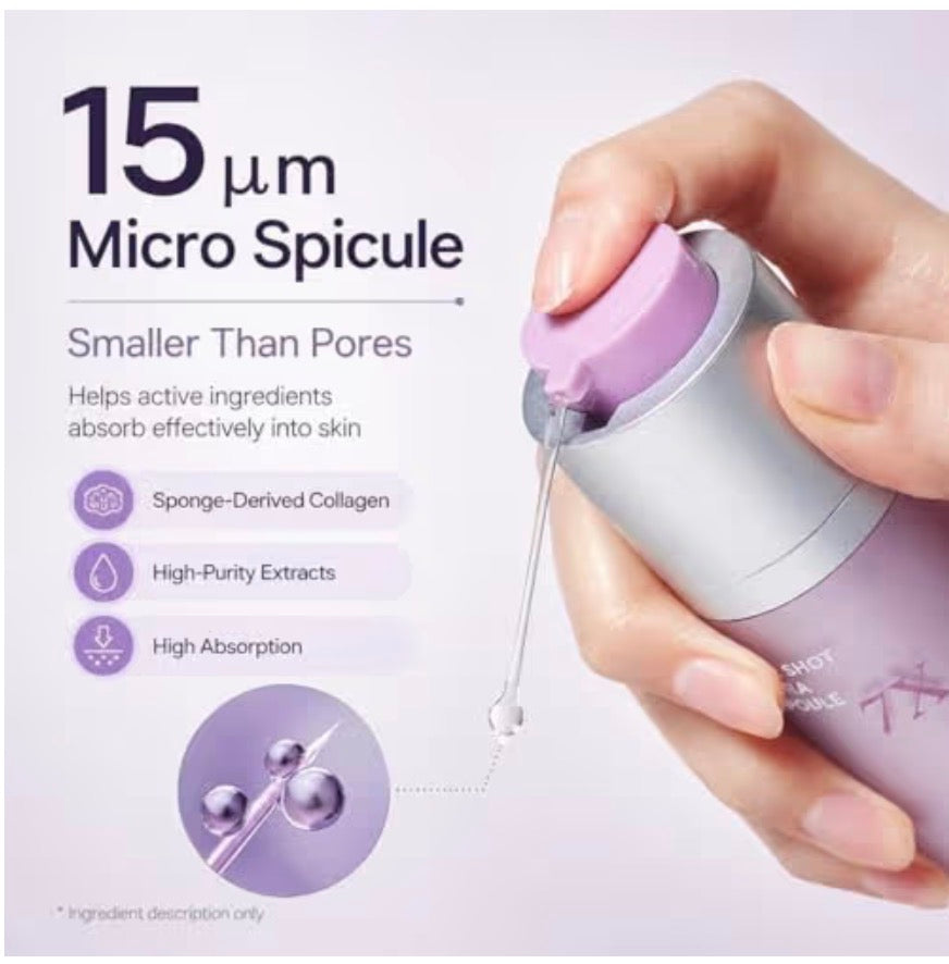 AROCELL Super Coltra 3X-Micro-Needle Collagen Shot -300,000 Spicules Needle-Like for Deep skin Absorption. Improves Elasticity Hydration- Anti-Aging