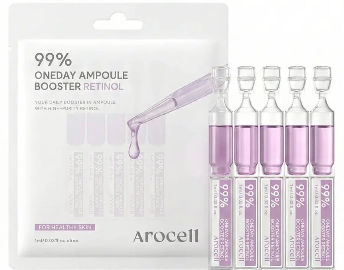 Retinol 99% Ampoule Booster. 99% High-Purity Retinol Intensive Firming Ampoule Achieve a high-density firming and plumping routine with just  one drop!