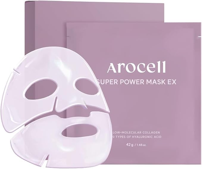 AROCELL Super Power MaskEnhanced Hydration for Deep Nourishment, Skin Restoration, Intense Moisture & Radiant Glow, 42g x 4EA